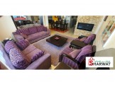 طقم كنب مع طاولة وسط كبيرة و طاولات صغيرة
