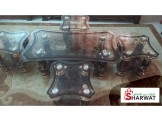 طاولة وسط زجاجية مع ٤ طربيزات