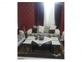 طقم كنب مع طاوله واربع سكملات مع طقم زاوية و طاولة سفرة واربع كراسي و سجلونات عدد 2 + غاز و فرن 90سم