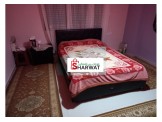 طاولة سفرة وطقم كنب وسرير مفرد ونصف