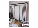 غرفة نوم لون ابيض و بني - 2
